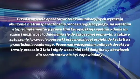 Zagrożenia dla Polskich Przedsiębiorców Telekomunikacyjnych wynikające z Nowelizacji Prawa Autorskiego